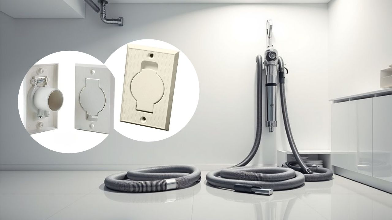 central vacuum system inlet cover